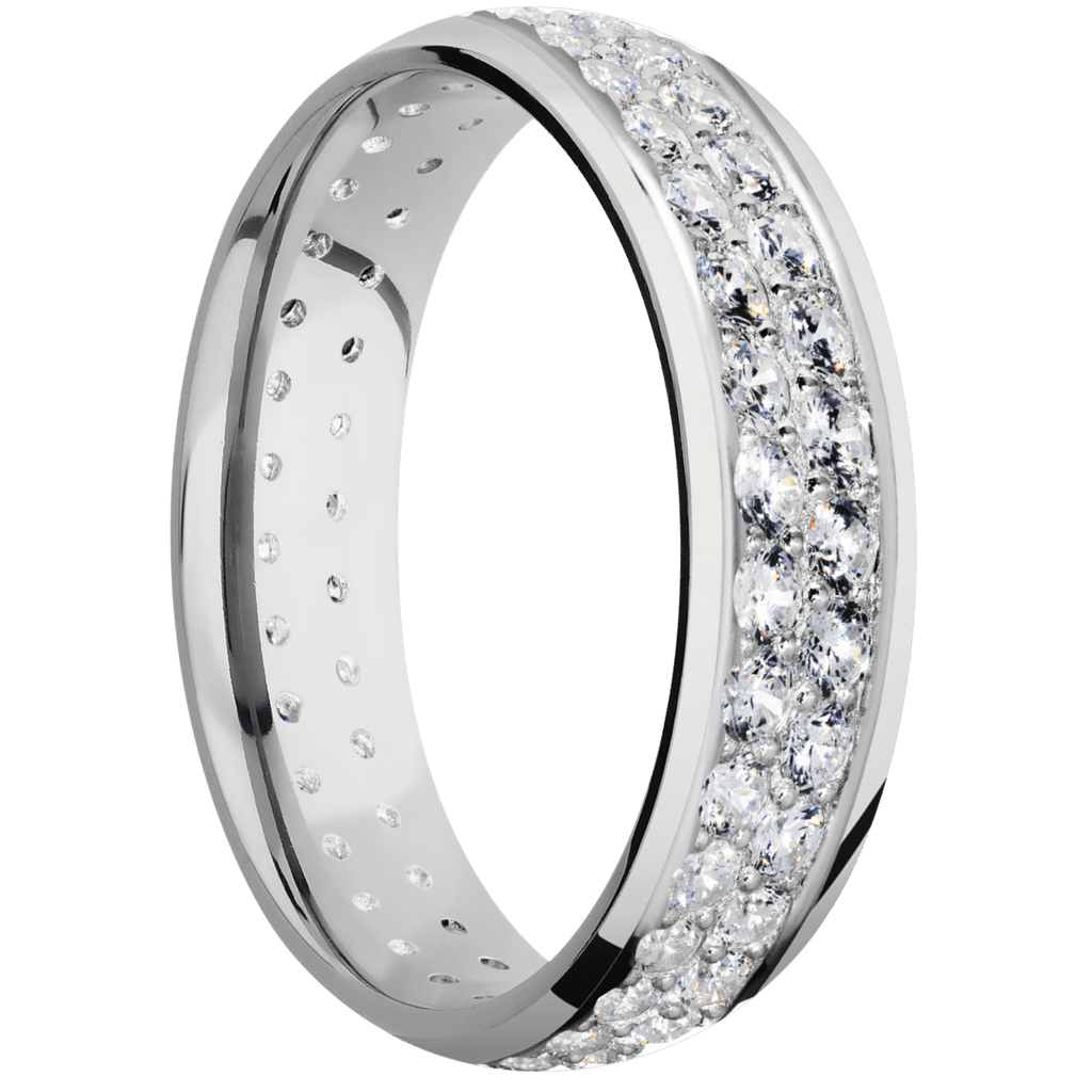 14K White Gold + Polish Finish