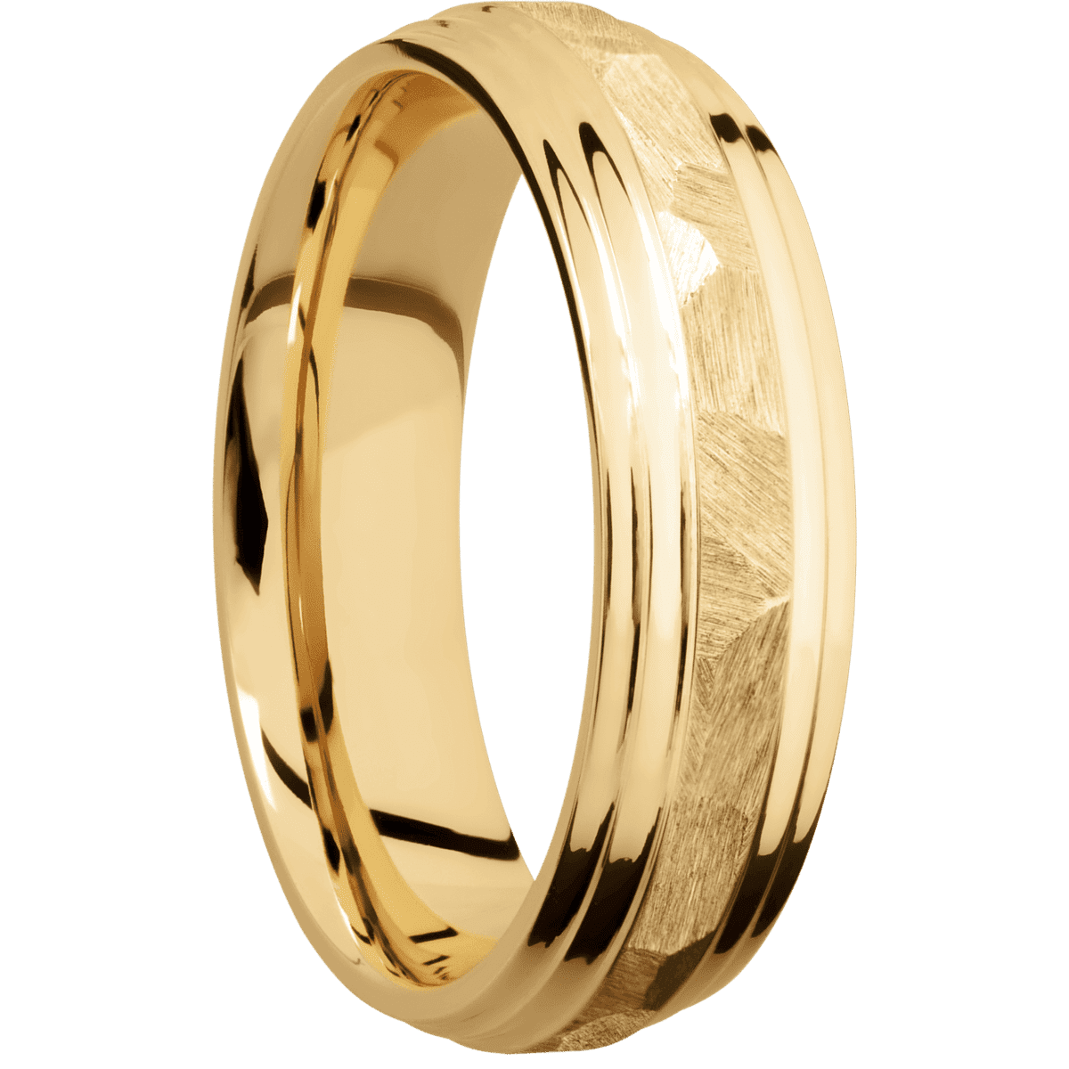 10K Yellow Gold + Rock , Polish Finish