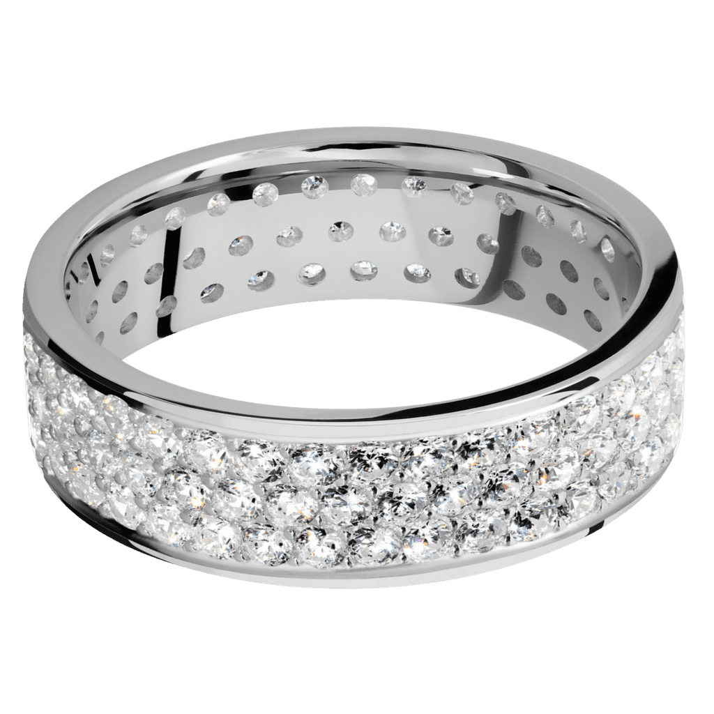 18K White Gold + Polish Finish