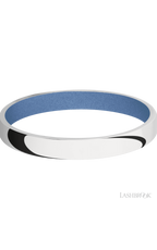 3 mm wide Domed 14K White Gold band featuring a Crushed Orchid sleeve.