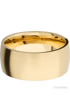 10 mm wide Domed 14K Yellow Gold band.