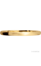 2 mm wide Domed 14K Yellow Gold band.