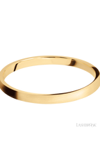 2 mm wide Domed 14K Yellow Gold band.