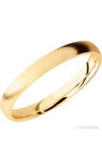 3 mm wide Domed 14K Yellow Gold band.