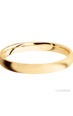 3 mm wide Domed 14K Yellow Gold band.