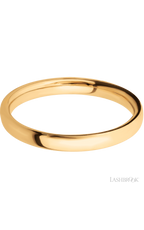 3 mm wide Ultra Comfort (our most comfortable profile) 14K Yellow Gold band.