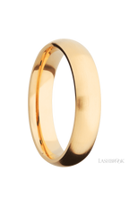 5 mm wide Domed 14K Yellow Gold band.