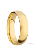 6 mm wide Domed 14K Yellow Gold band.