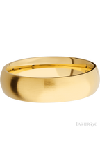 6 mm wide Domed 14K Yellow Gold band.