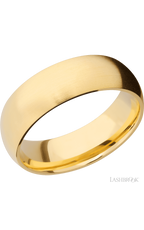 7 mm wide Domed 14K Yellow Gold band.