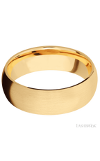 7 mm wide Domed 14K Yellow Gold band.