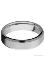 6 mm wide Beveled Titanium band.