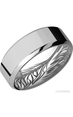 8 mm wide High Bevel Titanium band.