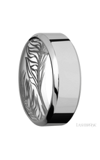 8 mm wide High Bevel Titanium band.