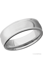 7 mm wide Domed Milgrain Edges Cobalt Chrome band.