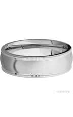 7 mm wide Domed Milgrain Edges Cobalt Chrome band.
