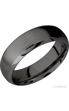 7 mm wide Domed Bevel Tantalum Noir band.