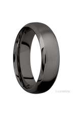 7 mm wide Domed Bevel Tantalum Noir band.