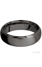 7 mm wide Domed Bevel Tantalum Noir band.