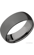 8 mm wide Domed Tantalum Noir band.