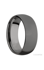 8 mm wide Domed Tantalum Noir band.