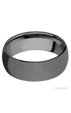 8 mm wide Domed Tantalum Noir band.
