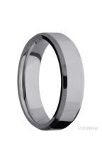 6 mm wide Beveled Tantalum band.
