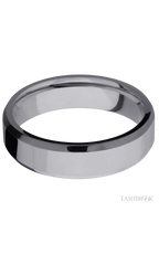6 mm wide Beveled Tantalum band.