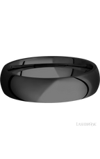 6 mm wide Domed Zirconium band.