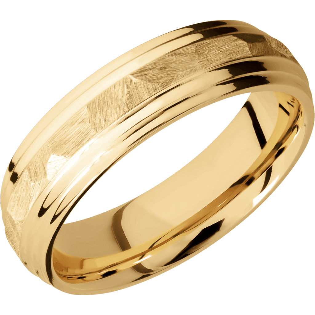 10K Yellow Gold + Rock , Polish Finish