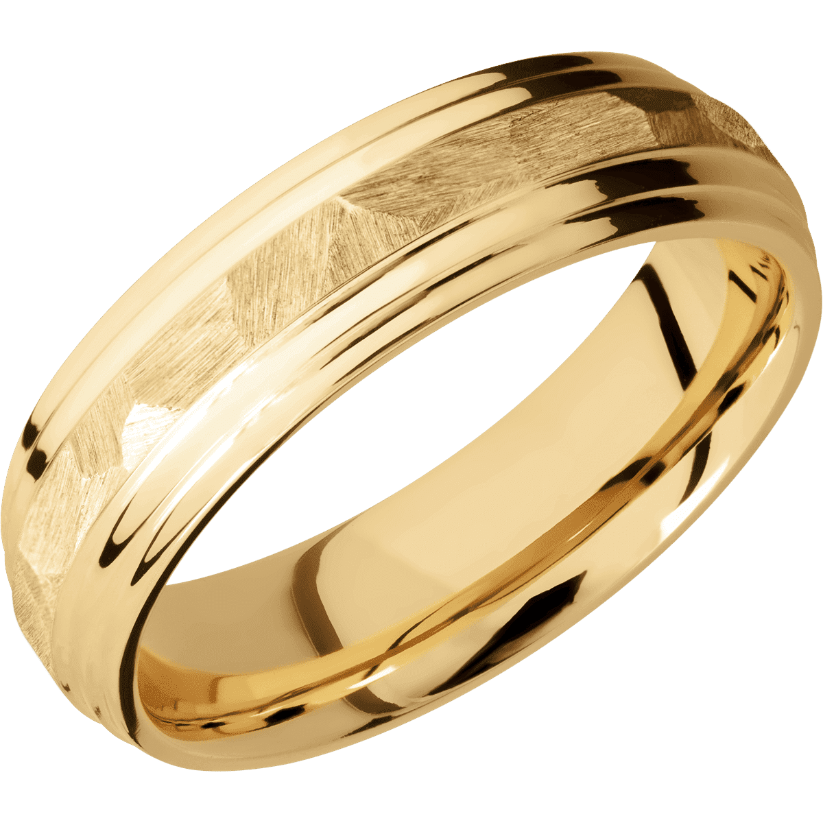 10K Yellow Gold + Rock , Polish Finish