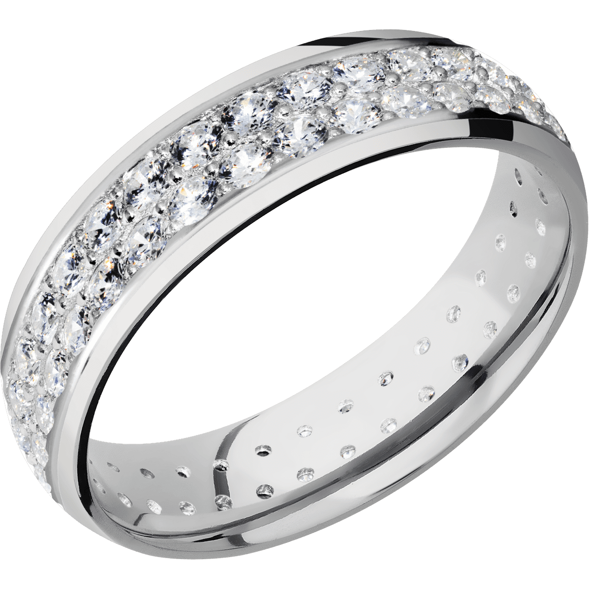 14K White Gold + Polish Finish