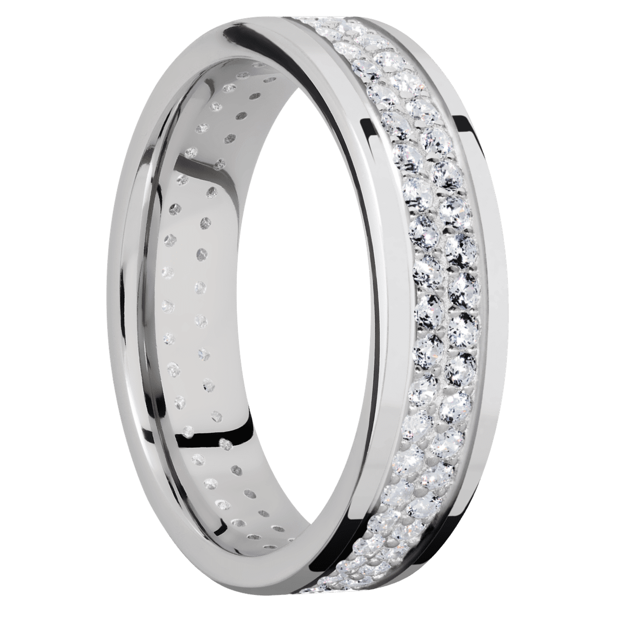 14K White Gold + Polish Finish
