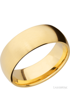 8 mm wide Domed 14K Yellow Gold band.