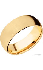 8 mm wide Domed 14K Yellow Gold band.