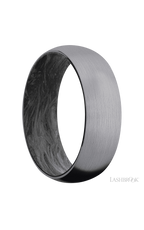 7 mm wide Domed Tantalum band featuring a Forged Carbon Fiber sleeve.