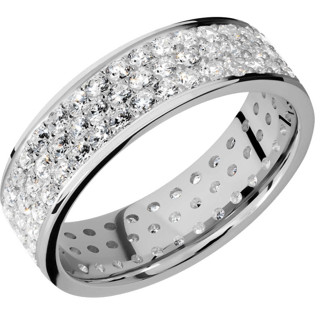 18K White Gold + Polish Finish