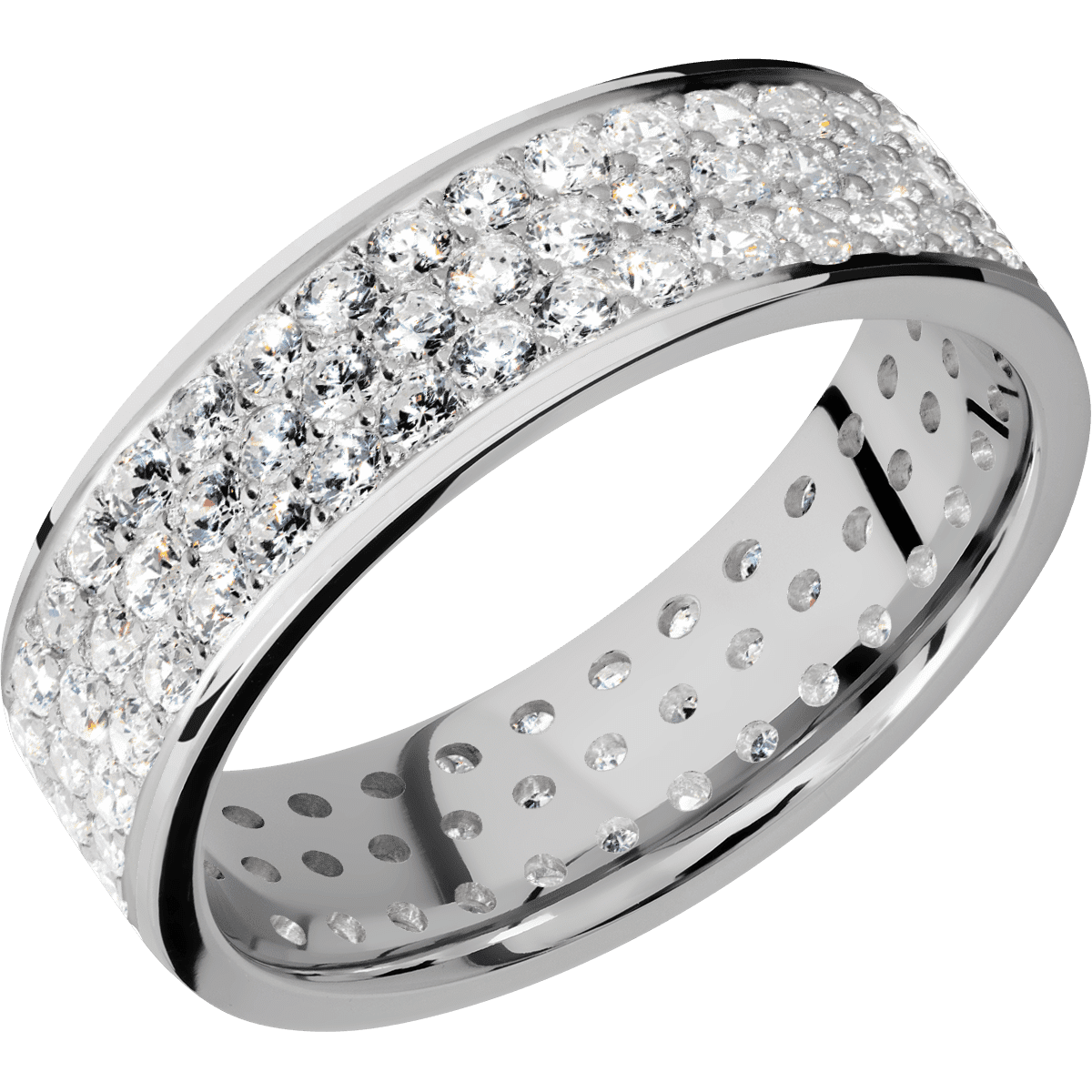 18K White Gold + Polish Finish