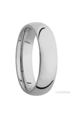 6 mm wide Domed Titanium band.