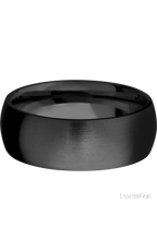 8 mm wide Domed Zirconium band.