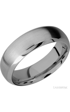7 mm wide Domed Bevel Titanium band.
