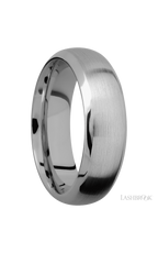 7 mm wide Domed Bevel Titanium band.