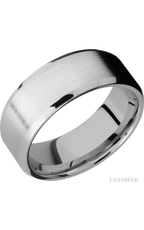 8 mm wide Beveled Cobalt Chrome band.