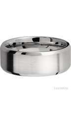 8 mm wide Beveled Cobalt Chrome band.
