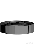 6 mm wide Flat Zirconium band.