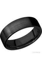 7 mm wide Flat Zirconium band.