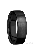 7 mm wide Flat Zirconium band.