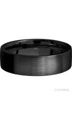7 mm wide Flat Zirconium band.