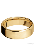 7 mm wide Beveled 10K Yellow Gold band.