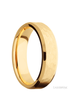 6 mm wide Beveled 14K Yellow Gold band.